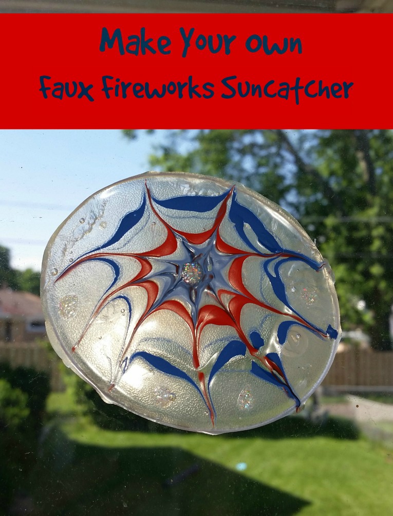 diy suncatcher learn to make a faux fireworks themed suncatcher at www www themakermom com