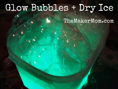 how to glow bubbles and dry ice explosions