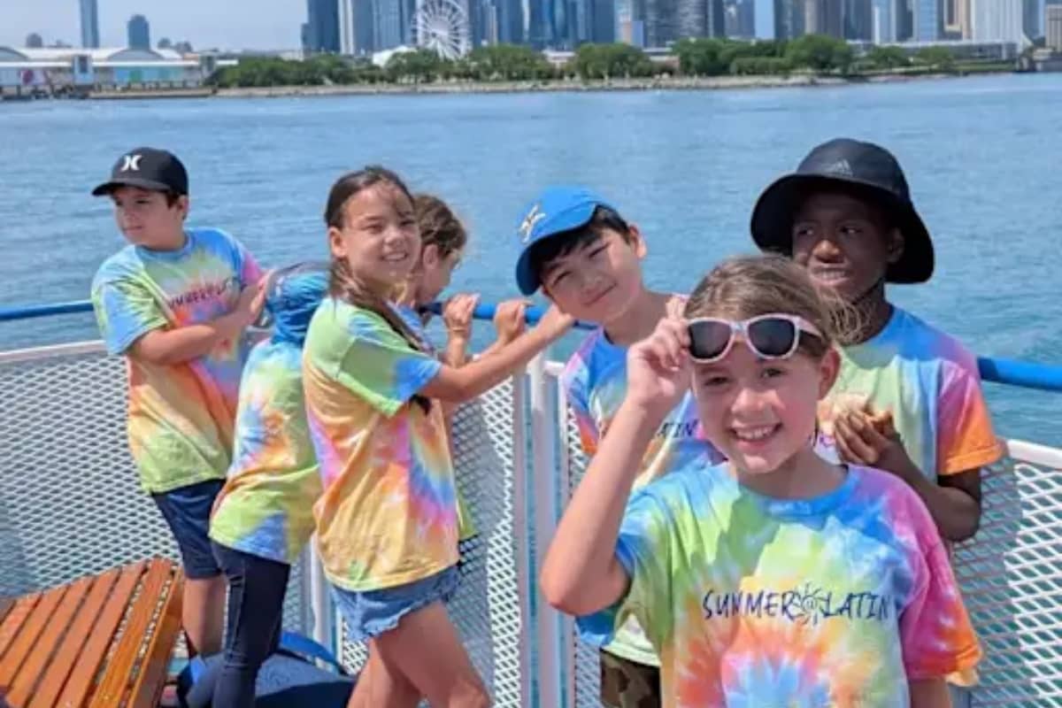 Kids enjoying the outdoors with Latin School of Chicago