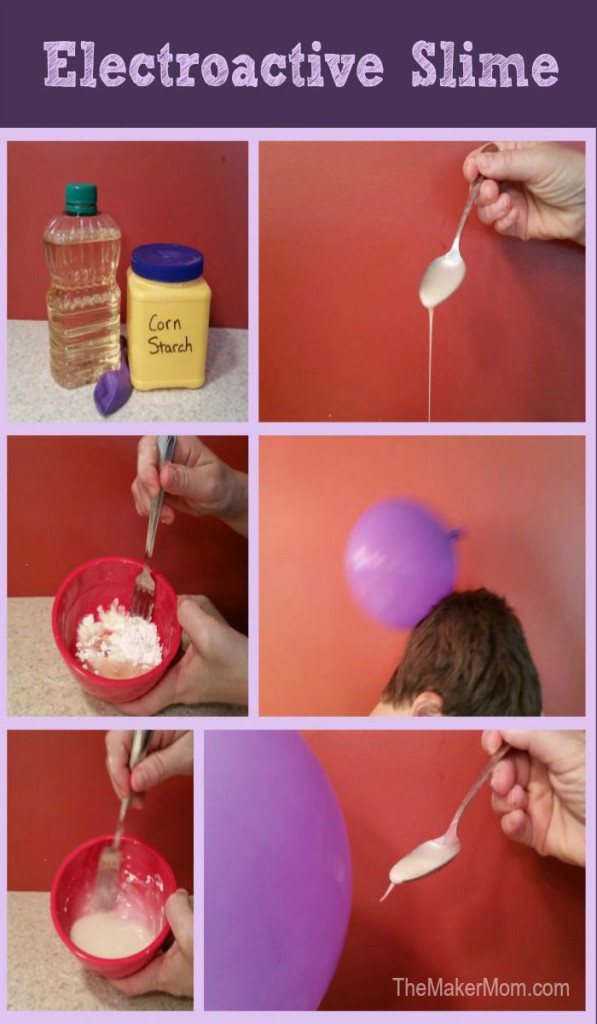 How to make electroactive slime at www.TheMakerMom.com.