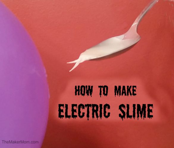 How to make electroactive or electric slime at www.TheMakerMom.com.